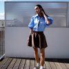 Košile Emily bavlna light blue