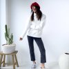 Mikina Fluffy warm white créme (Velikost L XL)