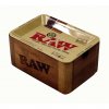 raw cache box mini compact wooden box with metal rolling tray