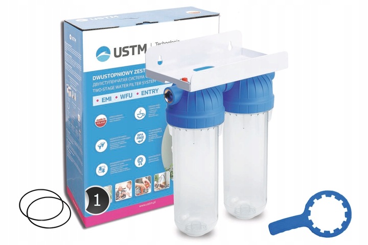 Filter na vodu 10" - DUO USTM filter  1"