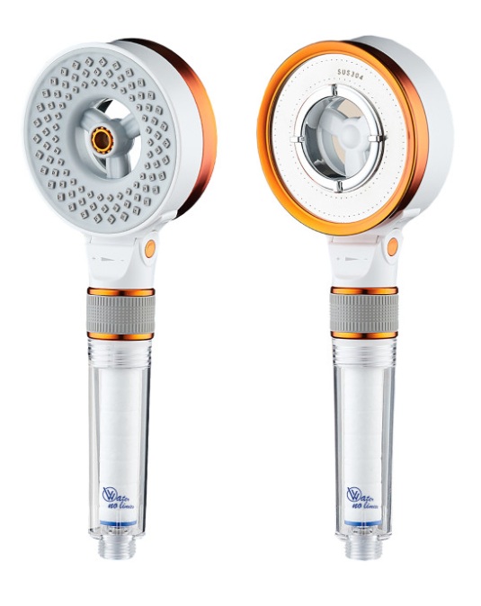 Sprchová hlavica BEAUTY zlatá - biela 10cm