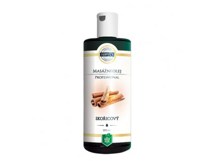 Topvet skořicový masážní olej 200 ml