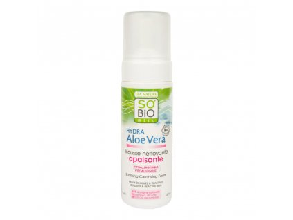 Pěna čisticí zklidňující HYDRA Aloe Vera 150 ml BIO   SO´BIO étic