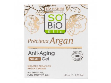 SO'BiO ÉTIC Gel noční Anti-age Precieux Argan 50 ml BIO