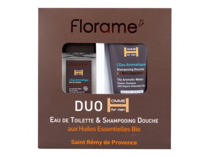 Florame Sada dárková toaletní voda 100 ml a sprchový gel 200 ml pro muže L´eau aromatique BIO