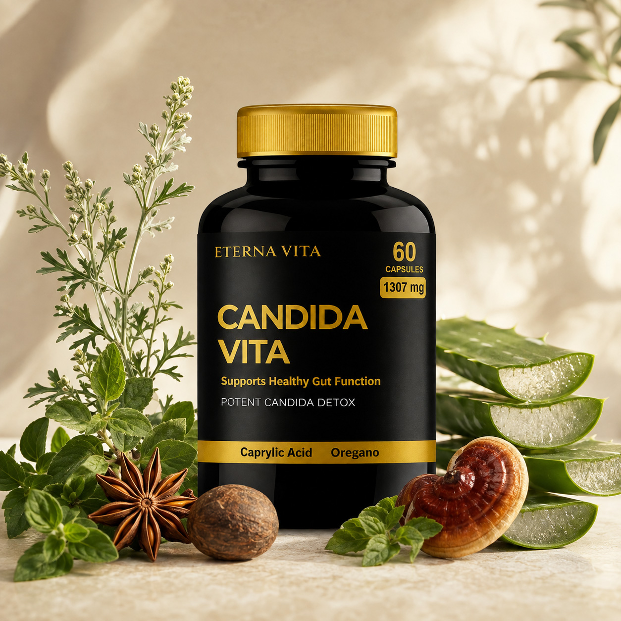 Aloe vera, anýz, reishi a další složky: co dotváří komplex Candida Vita?