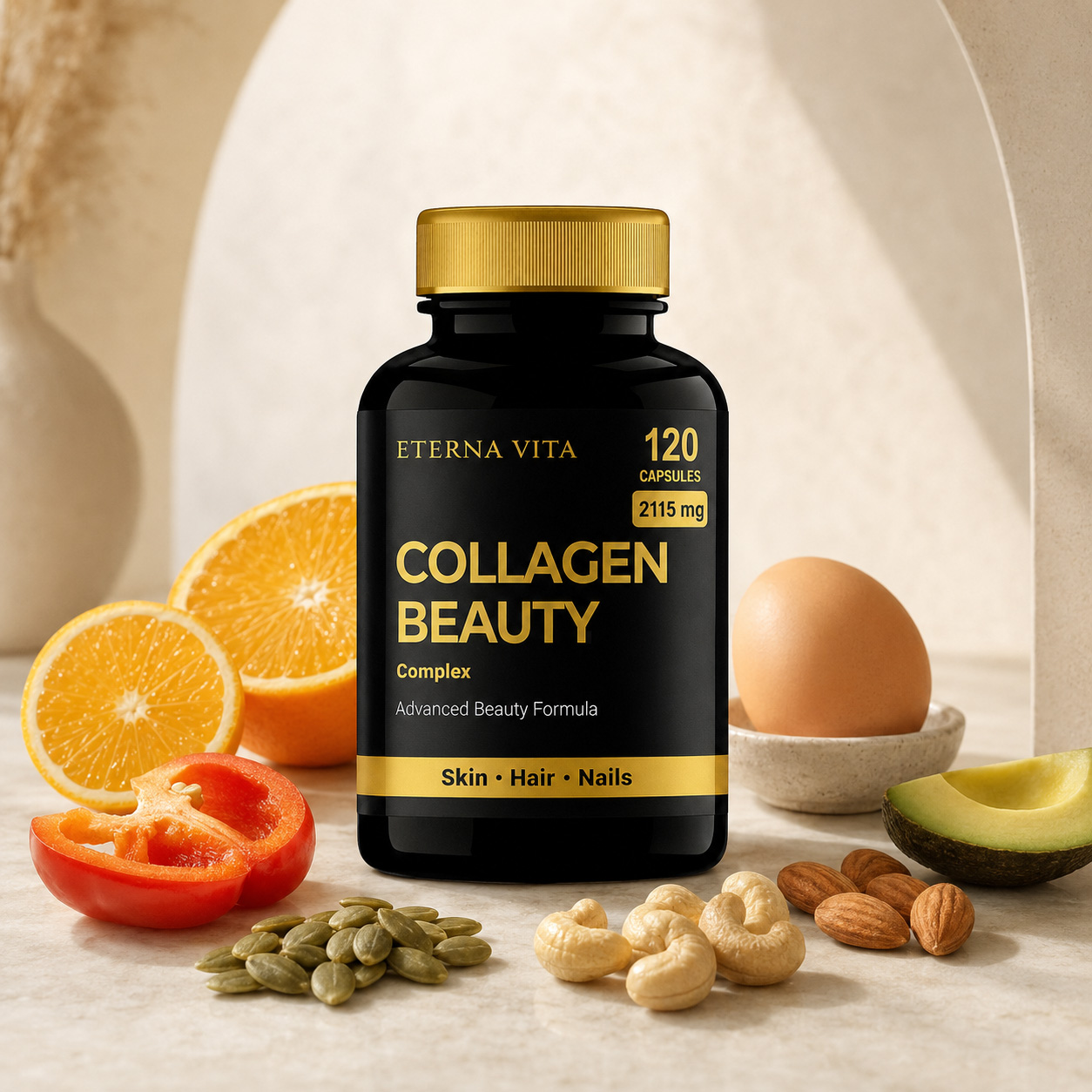 Vitamin C, zinek a biotin pro pleť, vlasy a nehty