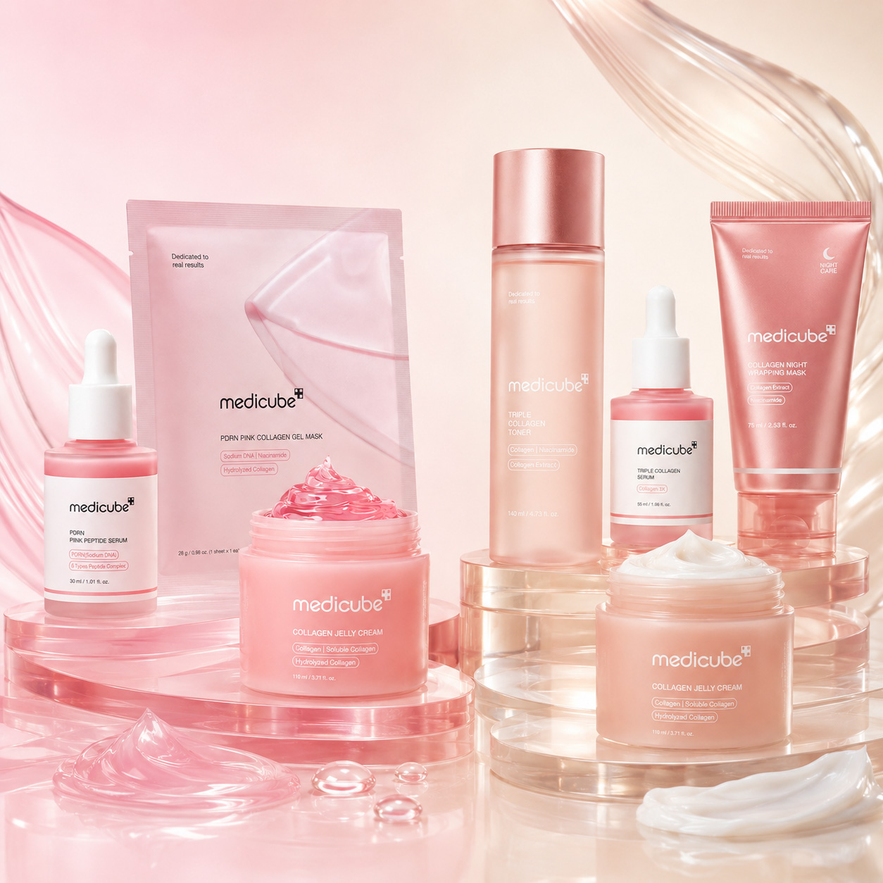 PDRN Pink versus Triple Collagen: kterou řadu Medicube vybrat?