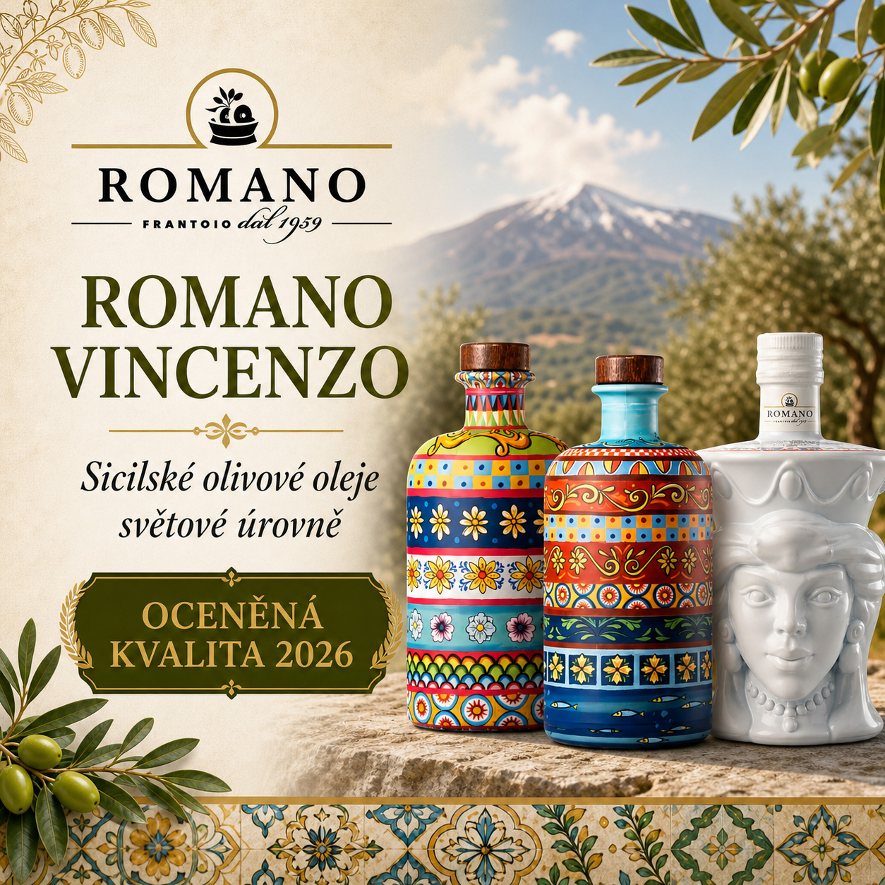 Romano Vincenzo: sicilský olivový olej světové úrovně z podhůří Etny