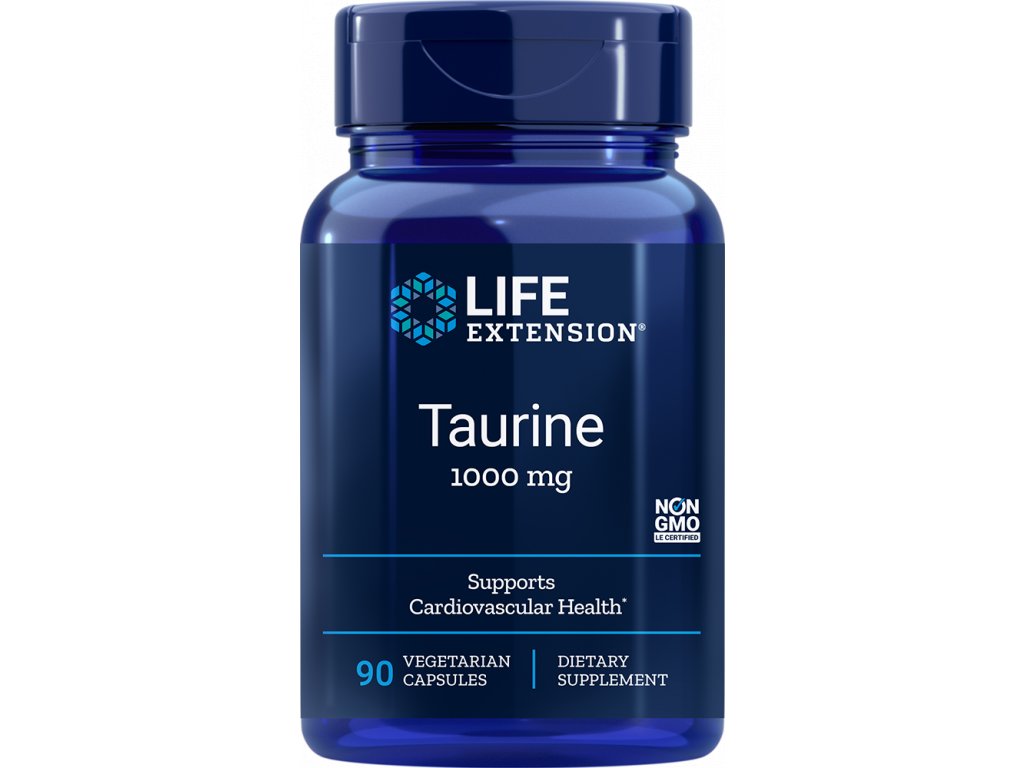 Life Extension Taurine, 1000 mg, 90 rostlinných kapslí