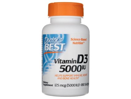 Doctor's Best Vitamin D3 5000 IU - 180 softgel kapslí