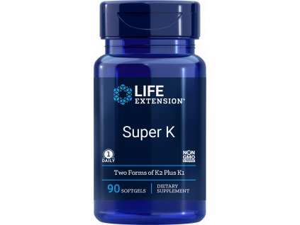 Life Extension Super K, Advanced K2 Complex, 90 softgel kapslí - DMS 1/26