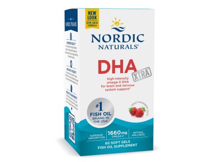 Nordic Naturals DHA Xtra, 1660mg Strawberry 60 softgels
