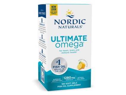 Nordic Naturals Ultimate Omega, 1280mg Lemon 180 softgels