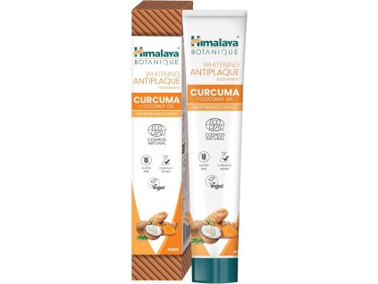 Whitening Antiplaque Toothpaste Curcuma + Coconut Oil, Mint 75ml