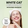 I Dew Care White Cat Headband2