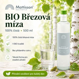 🌿 Přírodní osvěžení přímo z finských bříz Objevte Mattisson BIO březovou mízu – jemný a lehce nasládlý nápoj, který...