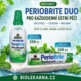 🌿 NEW: PerioBrite Duo pro každodenní ústní péči! 🪥 ZUBNÍ PASTA COOLMINT ✓ xylitol + CoQ10 + kyselina listová ✓ bylinné...