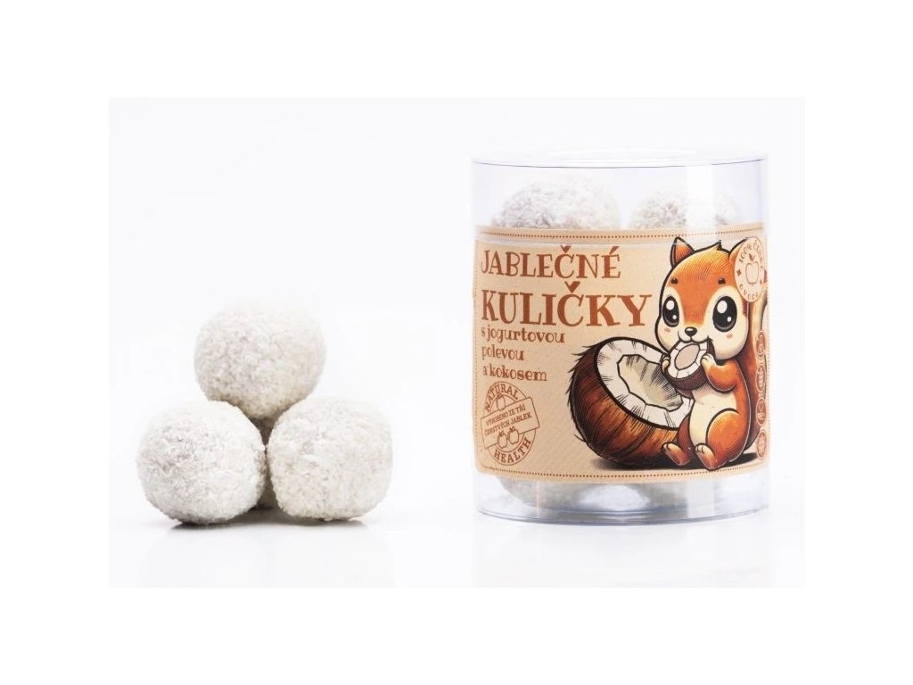 Bioprodukt jablecne kulicky s jogurtovou polevou