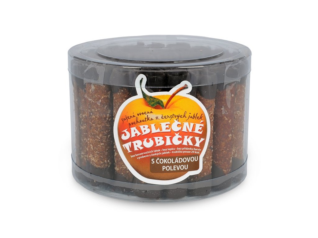 Bioprodukt jablecne trubicky s cokoladovou polevou