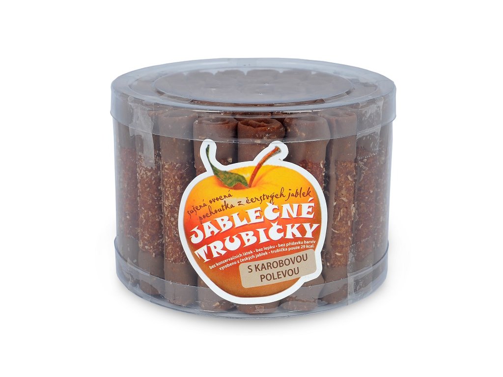Bioprodukt jablecne trubicky s karobovou polevou