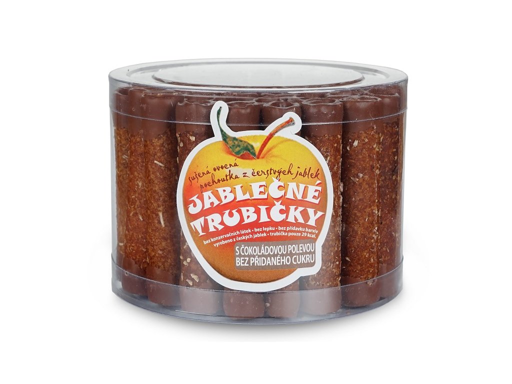 Bioprodukt jablecne trubicky s cokoladovou polevou bez cukru