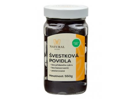 Natural Jihlava povidla svestkova 550g