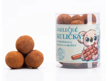 Bioprodukt jablecne kulicky s cokoladovou polevou a skorici