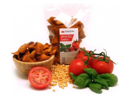 damodara lusteninove chipsy pizza rajce a oregano 100 g