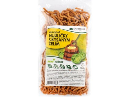 damodara lusteninove nudlicky hrachove s kysanym zelim 100 g