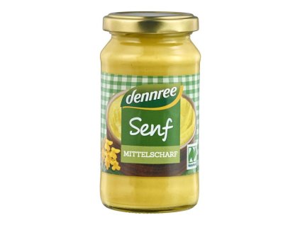 Dennree hořčice středně pálivá 200ml