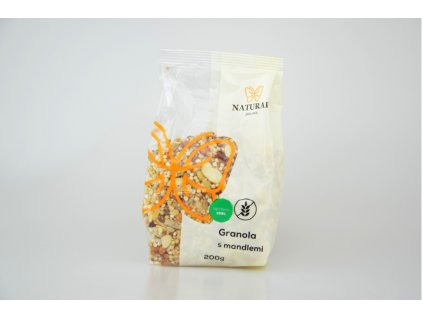 2975 1 granola mandlova bezlepkova 200g natural jihlava