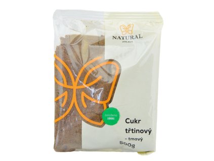 Natural Jihlava cukr trtinovy tmavy jemny 500g
