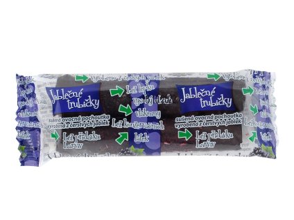 Bioprodukt jablecne trubicky s cernym rybizem s cokoladovou polevou 2ks