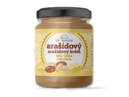 Dr.Natural arasidovy krem bila cokolada 500g