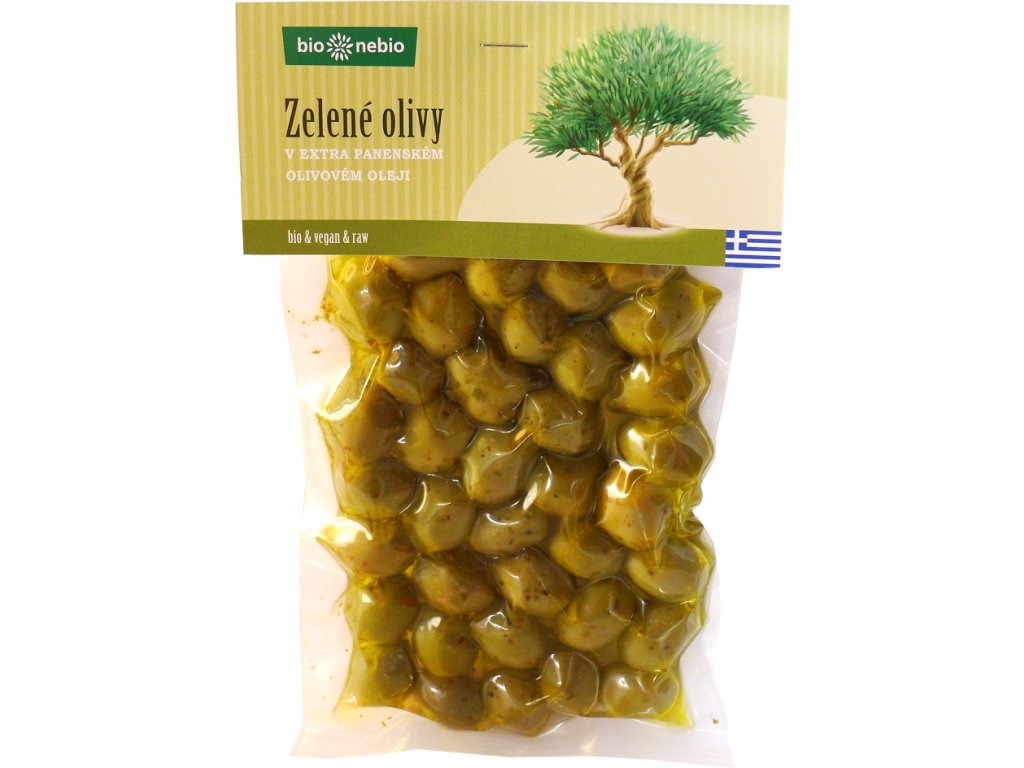 Zelené olivy v extra pan. olivovom oleji 250g