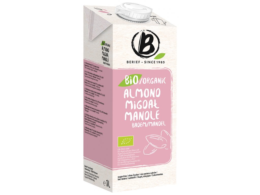 Bio mandľový nápoj nesladený BERIEF 1 l