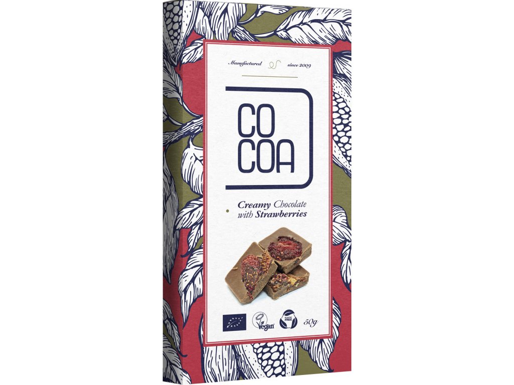 COCOA Krémová čokoláda s jahodami 50g