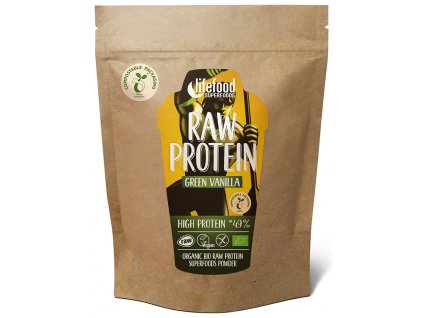 Bio raw proteín vanilkový s mladým jačmeňom Lifefood 450 g