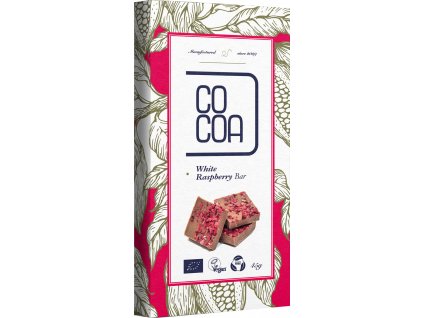 COCOA Biela malinová tyčinka 45g