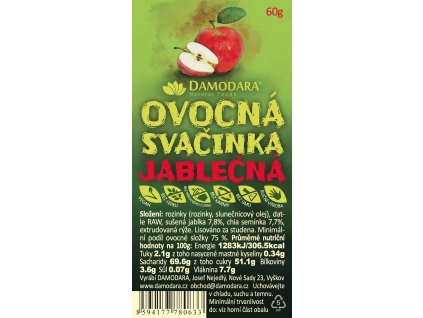 DAMODARA Tyčinka jablková s chia semienkami 60g