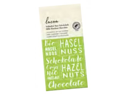 Bio Mliečna čokoláda s lieskovými orieškami LACOA 100 g