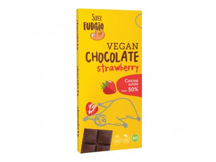 Super Fudgio Bio jahodová čokoláda vegan 80g