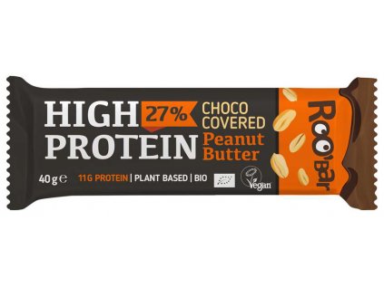 4097 roo bar vysokoproteinova tycinka s arasidmi v cokolade 40 g bio