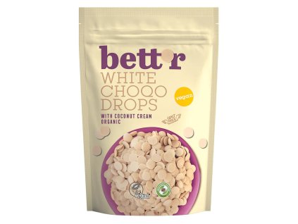 bett'r Čokoládové pecičky biele vegan 200g bio