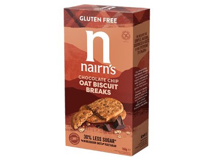 Nairns Ovsené sušienky s čokoládou bez lepku 160g