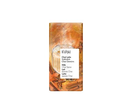 Čokoláda mliečna s korením Chai latte 80 g BIO VIVANI