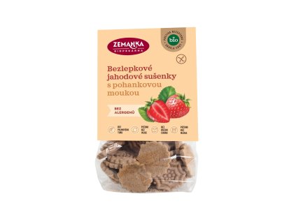 Sušienky pohánkovo-jahodové bezlepkové 100 g BIO ZEMANKA