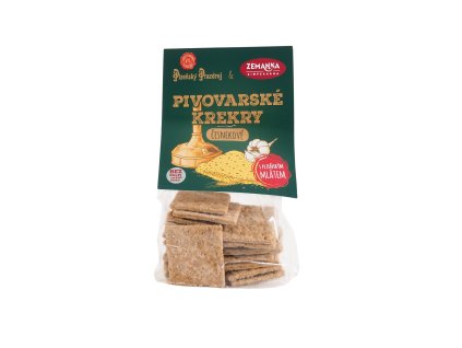 Krekry slané s mlátom z Plzeňského Prazdroja a cesnakom 100 g ZEMANKA
