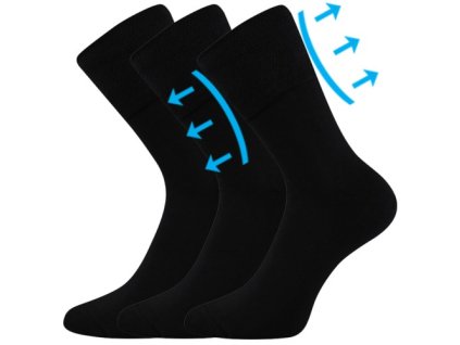 Ponožky Finego čierne 3 páry